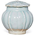 A small Qingbai jar and cover, Yuan dynasty (1271-1368)
