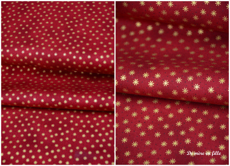 fond rouge étoiles or