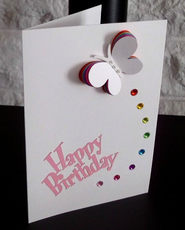 Carte Joyeux Anniversaire Papillon Multicolore 17 Les Petites Mains De Manoue