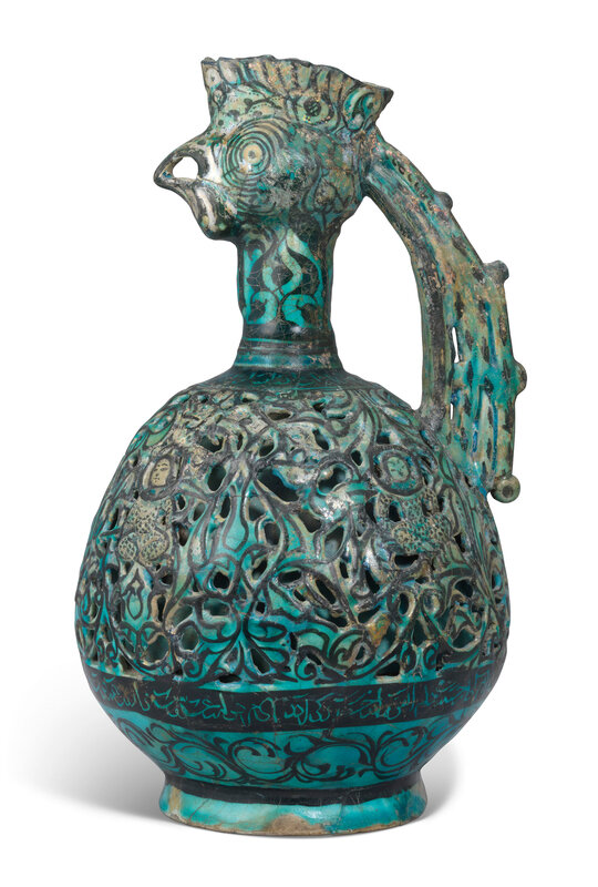 2020_CKS_18371_0008_002(a_kashan_turquoise_glazed_retuiculated_cockerel-head_pottery_ewer_cent)