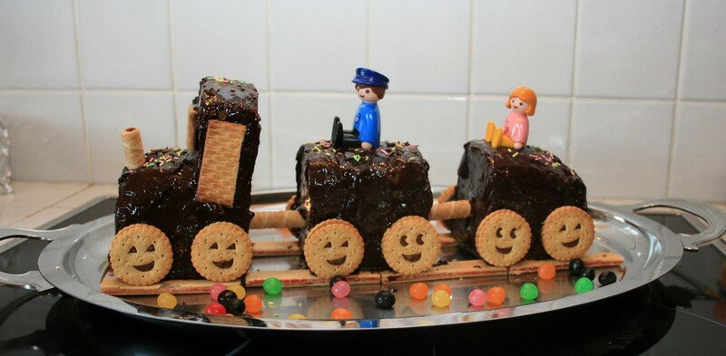 Gateau Rigolo Train Tandem Aux Fourneaux