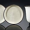 A pair of small dingyao dishes, song dynasty (960 - 1279)