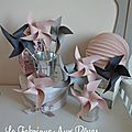 moulins à vent rose pâle rose poudré gris mariage photobooth bapteme baby shower décoration chambre enfant bébé fille