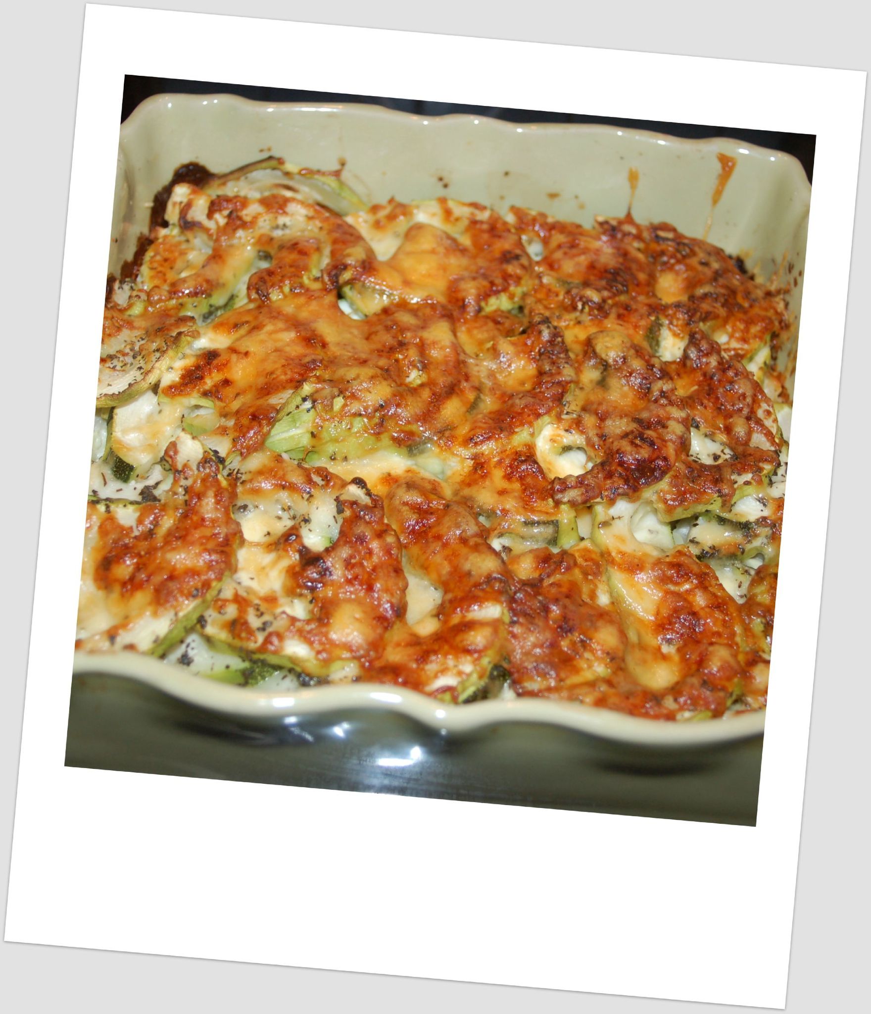 Gratin de courgettes-riz-jambon - Mes tentations gourmandes