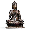 A rare bronze figure of shakyamuni buddha, dali kingdom, 12th century