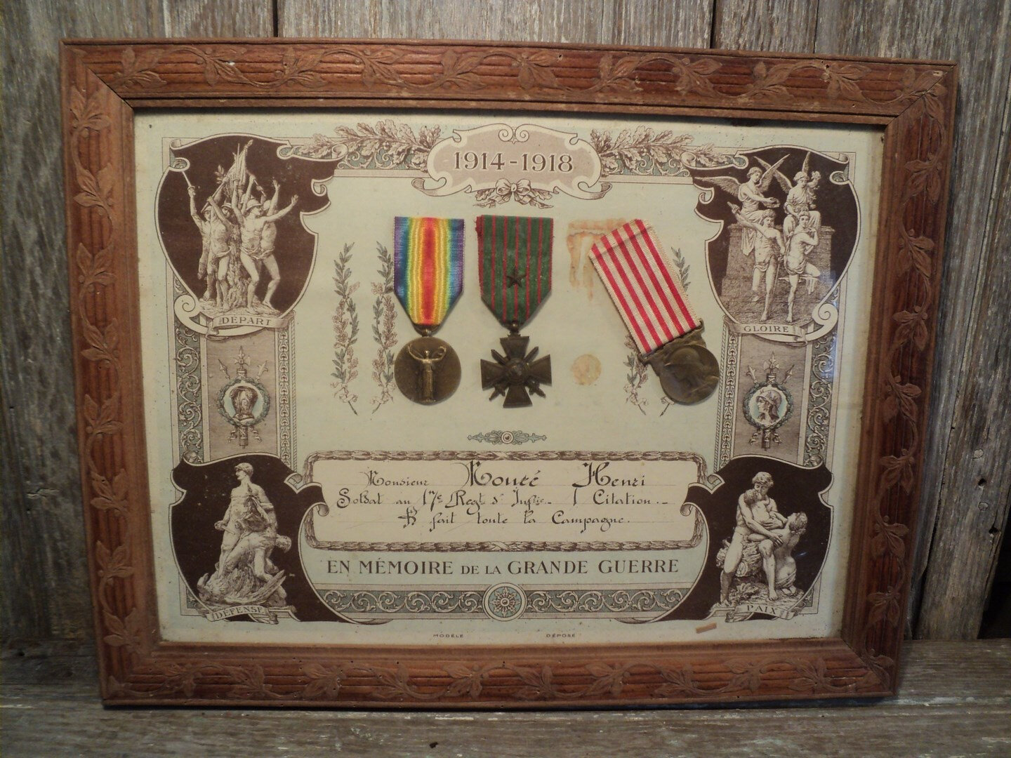 Cadre daffichage de médaille de guerre pour WW1 WW2 militaire WW2 médaille  de guerre mondiale, 6 choix de cadre avec support noir pour 5 médailles  dans un cadre. -  France