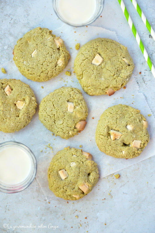 cookies vegan sans gluten avoine matcha chocolat blanc (4)