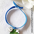 Bracelet élastique de Carême (bleu et vert) - 18 €