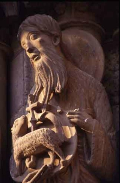Jean-Baptiste et l'Agneau (portail nord de la cathédrale de Chartres)