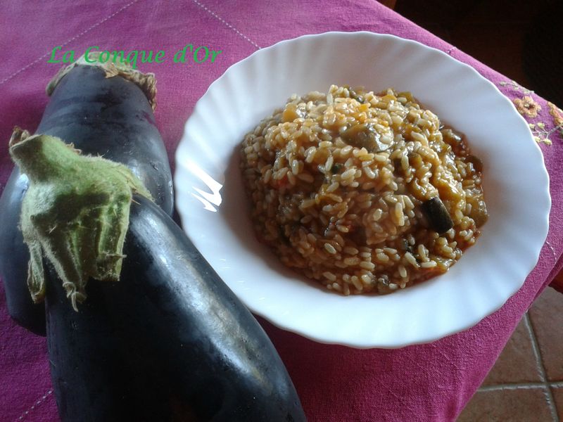 Risotto aux aubergines La Conque d'Or