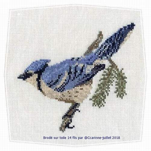 oiseau brodé - Geai Bleu 120862008