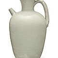 A white 'Xing'-type stoneware ewer, Five dynasties, 10th century