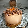 Cheesecake au chocolat et orange + partenaire