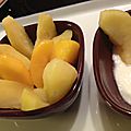 Bâtonnets de fruits et sa crème à la vanille - à partir de 7 mois