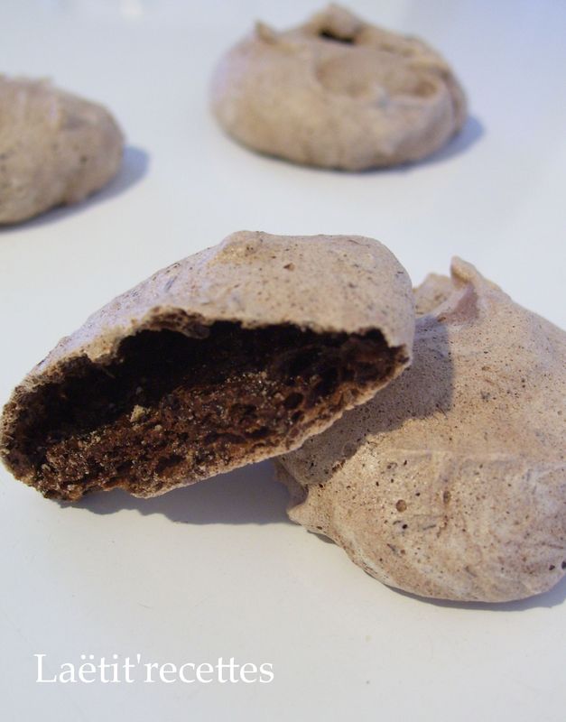 Petites meringues au chocolat Laëtit'recettes