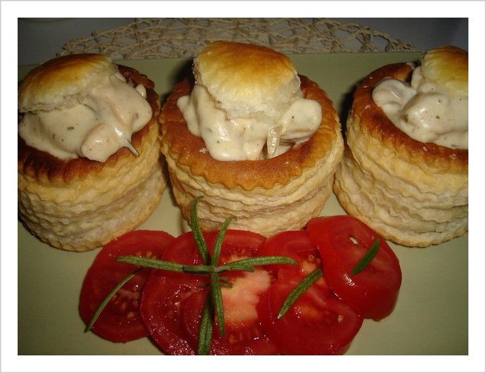 Vol au vent de poulet, sauce au fromage La cuisine du placard