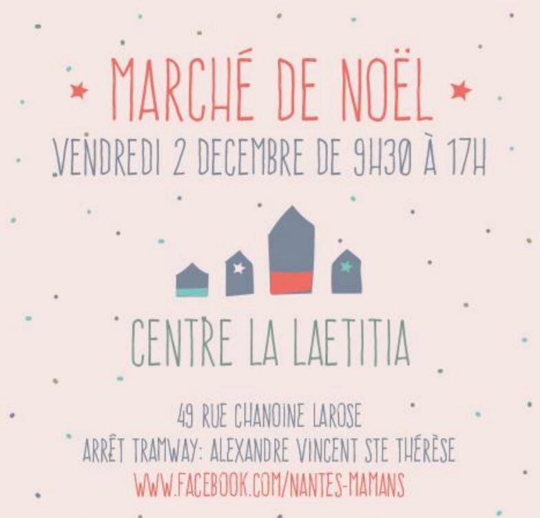 Invitation pour le marché de Noël de Nantes Maman