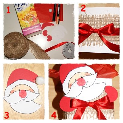 Idée d'emballage cadeau pour les fêtes : la boîte Père Noël - Les