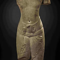 A sandstone torso of a male deity, cambodia, khleang style, late 10th-early 11th century