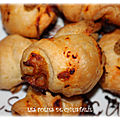 Minis -croissants tomate fromage