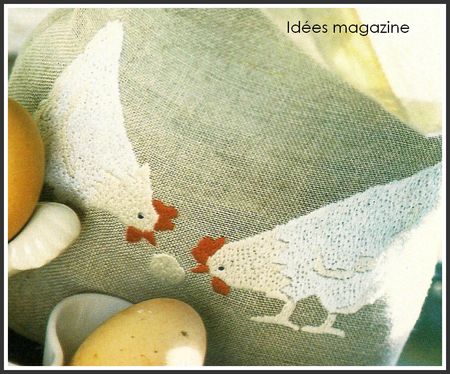 broderie poules