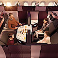 Nouvelle cabine business pour qatar airways #qsuite 