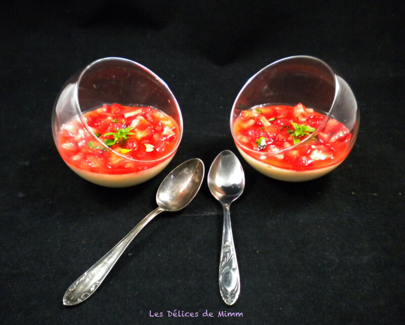 Panna cotta fraises-basilic 4