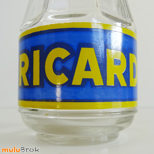 Ancienne Carafe RICARD Verre Moulé Objet Publicitaire Vintage