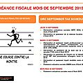 Échéance fiscal mois de septembre/d.r.congo september tax schedule