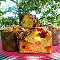 Gros muffin abricots/amandes fraîches/nougat de montélimar 