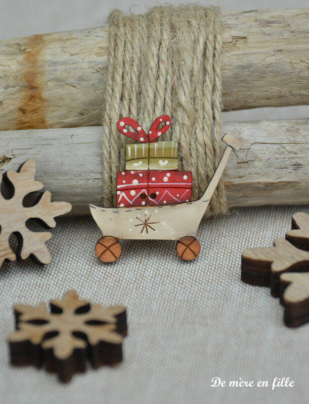 brouette remplie de cadeaux