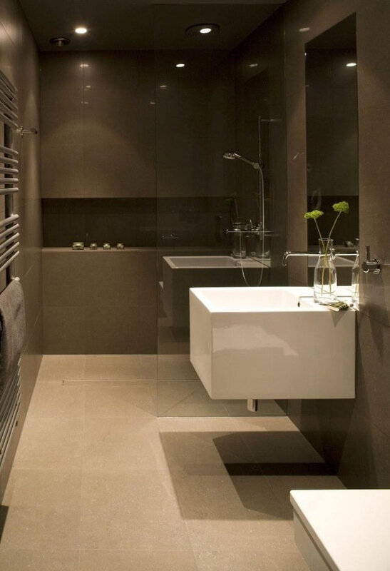 idées-pour-petite-salle-de-bain-evier-blanc-douche-forme-rectangulaire