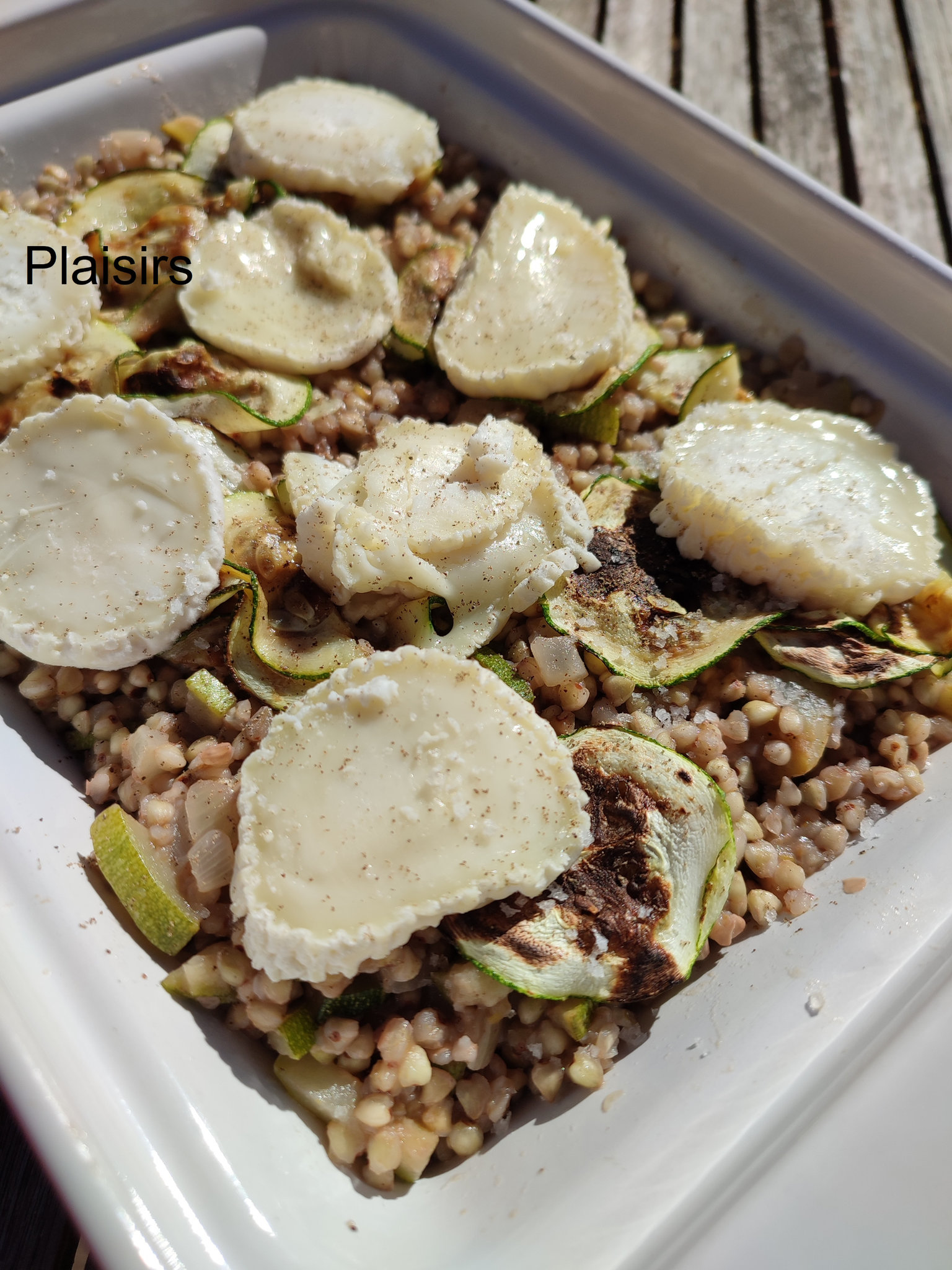 Risotto de sarrasin aux courgettes et au chèvre Plaisirs & joies des