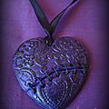 Pendentif coeur ciselé