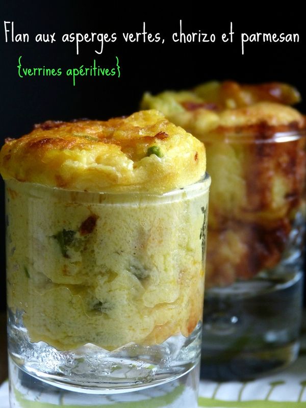 Flan aux asperges vertes, chorizo et parmesan Les petits plats de