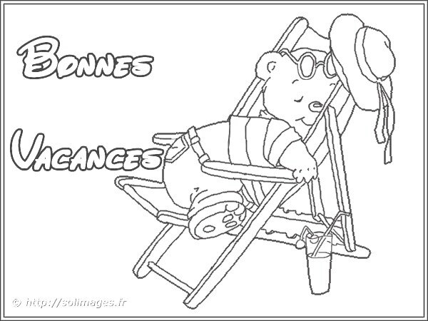 Coloriage Bonnes Vacances Maternelle