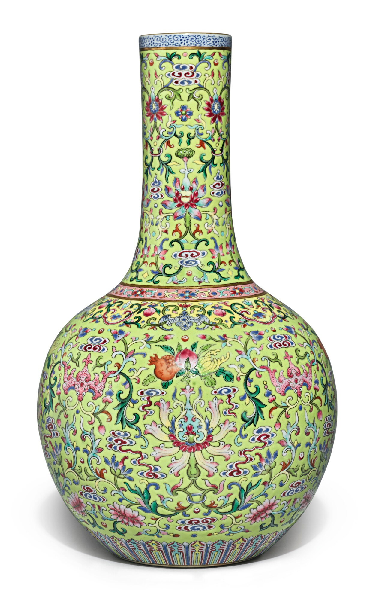 31cm Tall Green Ceramic Flower Vase Leaf Design Unique Flared Vase 