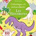 Les dinosaures : coloriages et autocollants