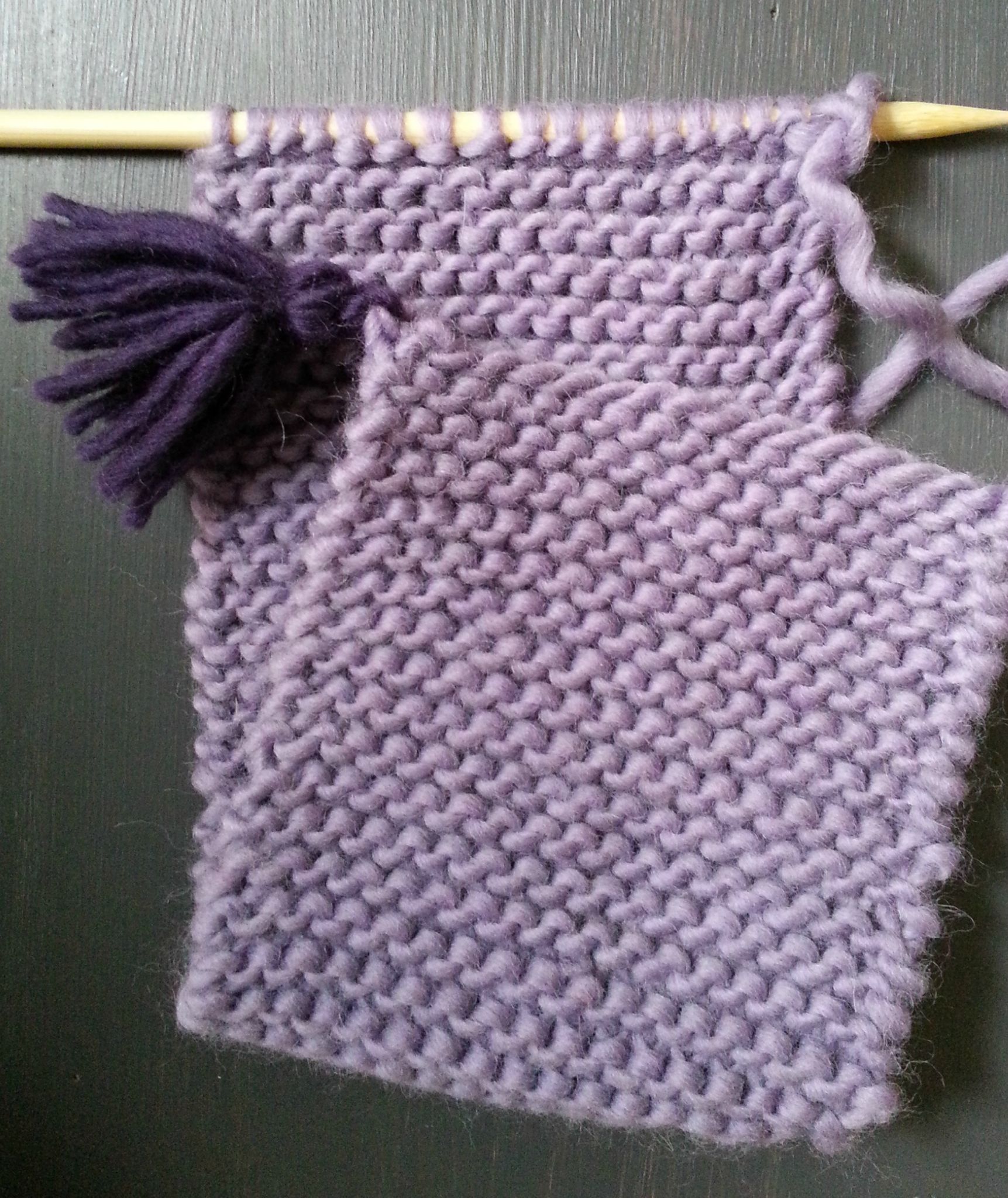 tricoter echarpe bebe point mousse