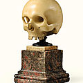 Crâne en albâtre, Italie, XVIIe-XVIIIe siècle