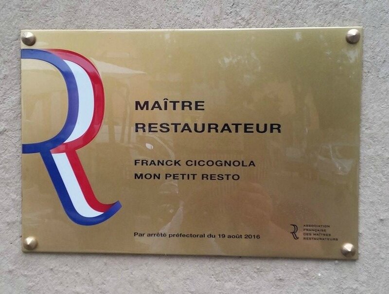 plaque maitre restaurateur