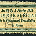 Le mystérieux timbre de la commission consultative du papier