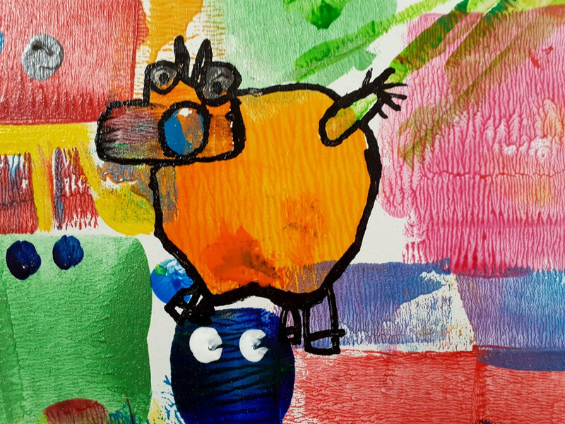 360-Personnages Animaux Monstres- Cache-cache peinture sur bois en maternelle (29)