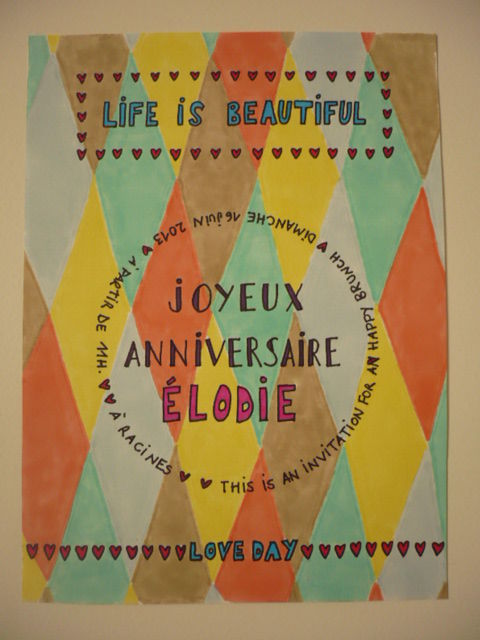 Joyeux Anniversaire Elodie Yaya Hand Made Par Elodie Bataille