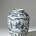 A large blue and white vase, china, ming dynasty, 16th century