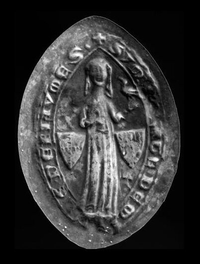 Sceau de Marguerite de Beaumetz (1335) Maison de Lorraine