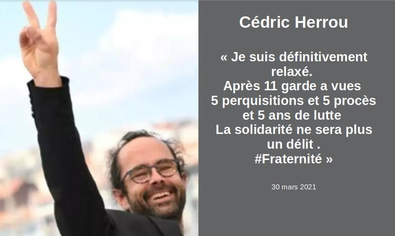 1018- Cédric Herrou définitivement relaxé en Cassation pour l'aide aux migrants