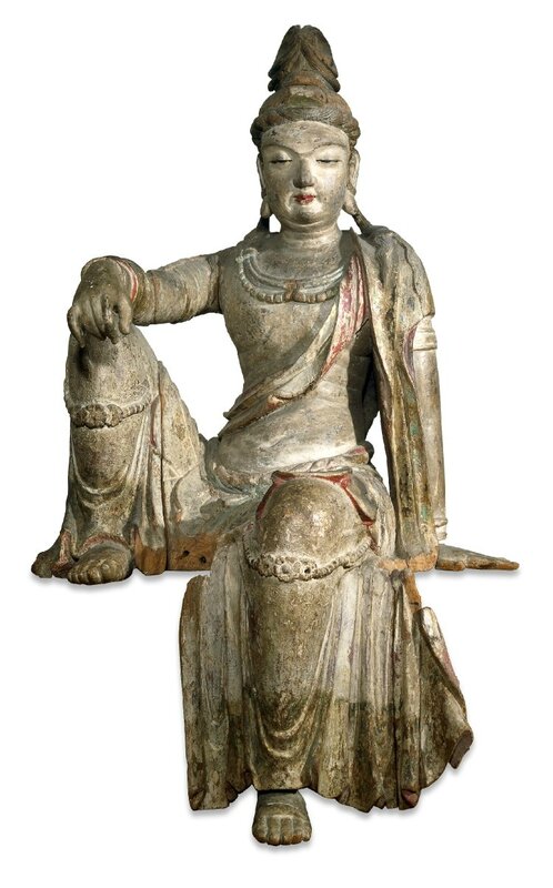 Wooden figure of Avalokiteshvara