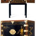 Cabinet en laque du japon. japon, fin xviiie siècle.