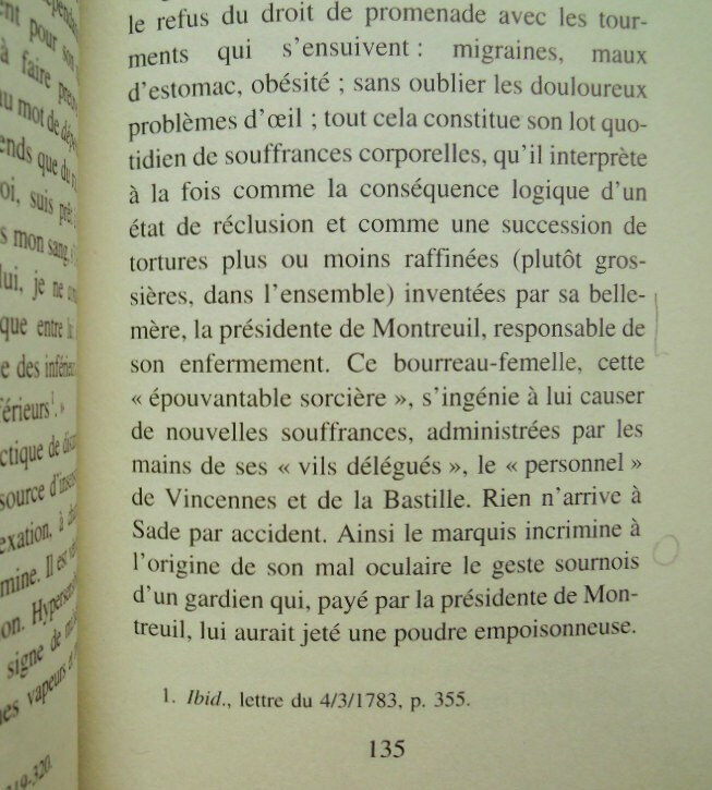 yeux p135 sade - Chantal Thomas